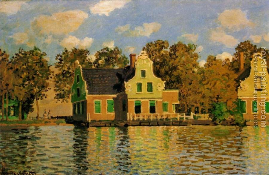 Claude Oscar Monet : Houses on the Zaan River at Zaandam